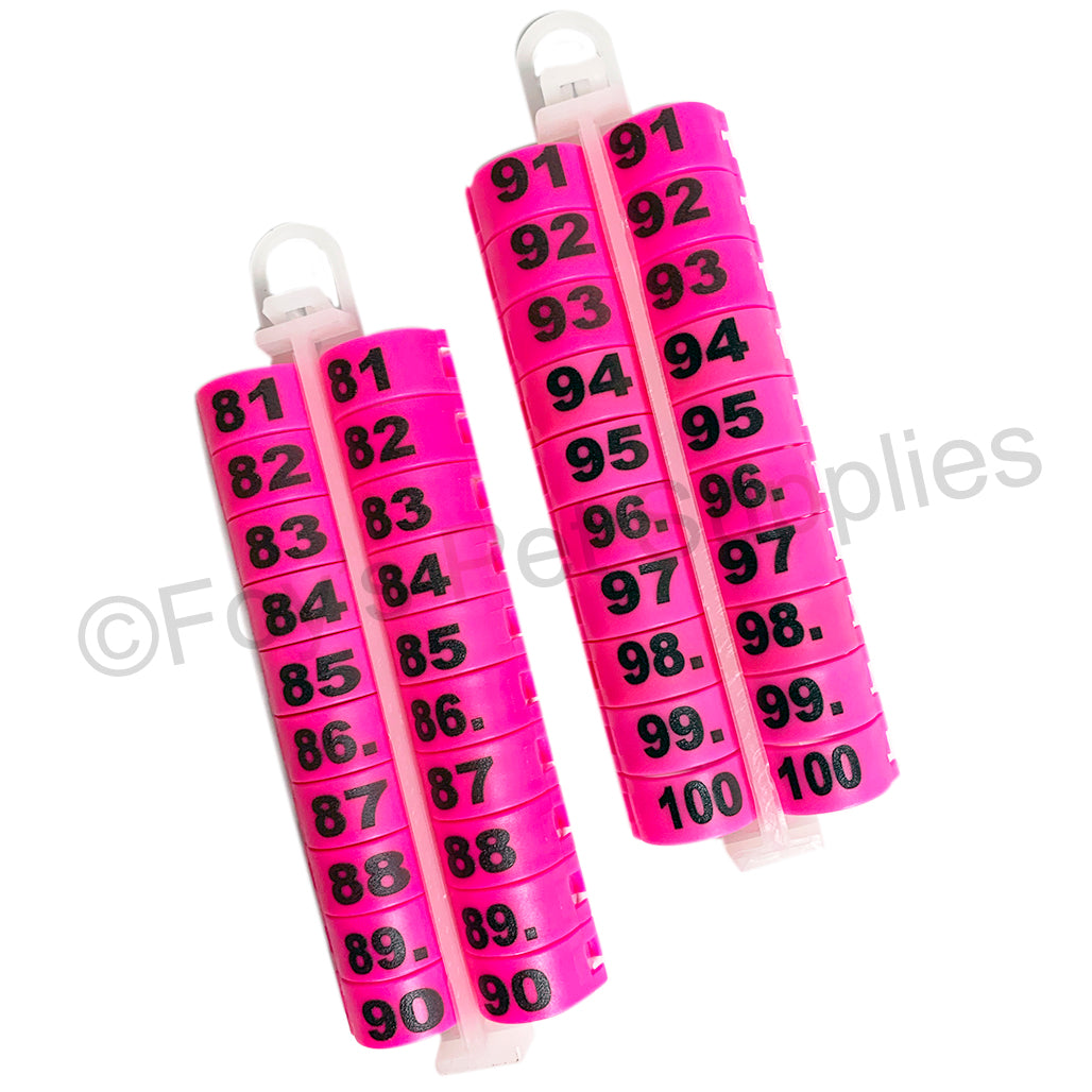 #2239 E-Z LOCKRINGS W/ NUMBERS 81 - 100 (10MM)