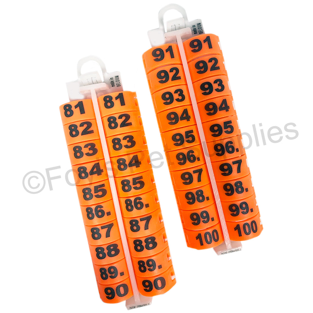 #2239 E-Z LOCKRINGS W/ NUMBERS 81 - 100 (10MM)