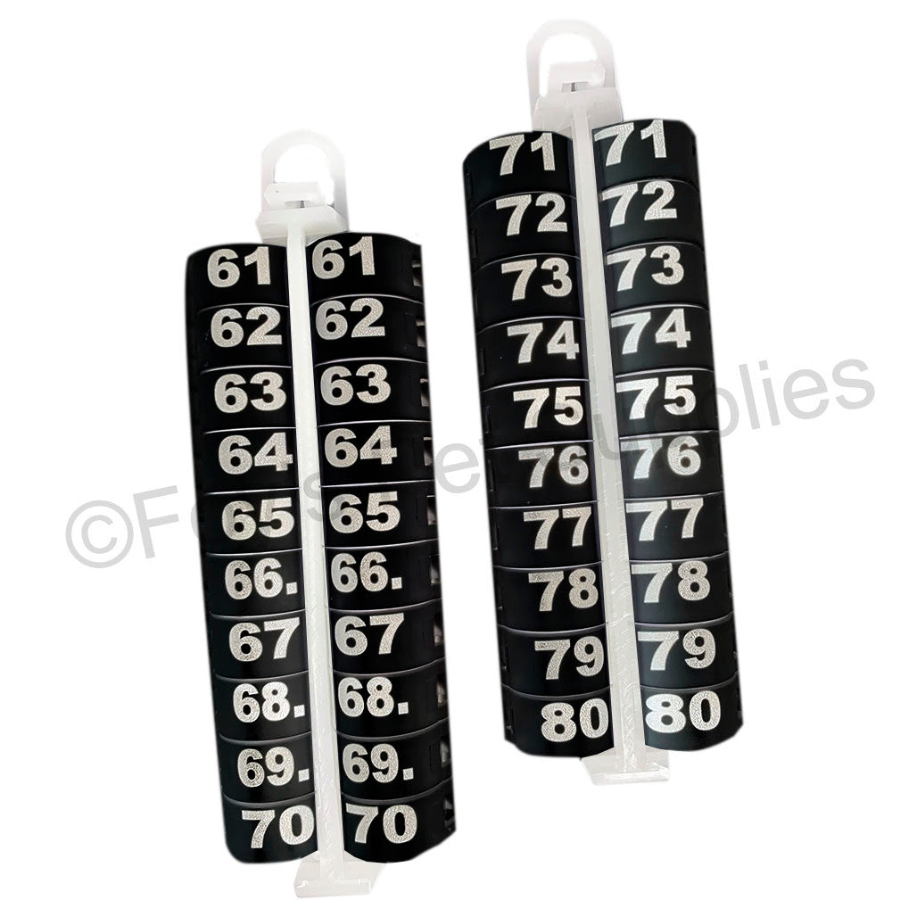 E-Z LOCKRINGS W/ NUMBERS 61 - 80 (10MM)