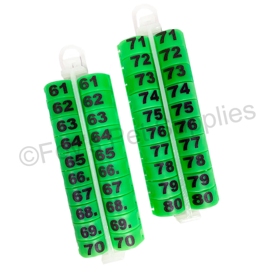 E-Z LOCKRINGS W/ NUMBERS 61 - 80 (10MM)