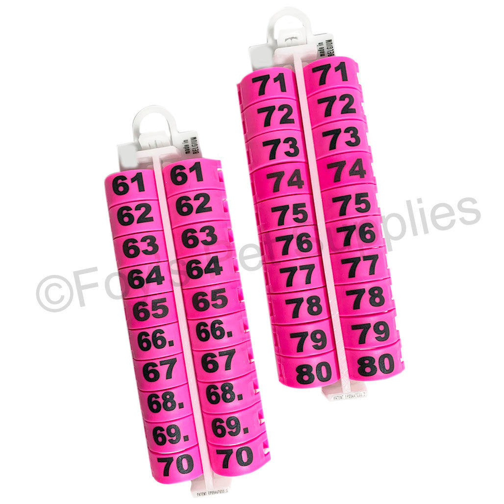 E-Z LOCKRINGS W/ NUMBERS 61 - 80 (10MM)