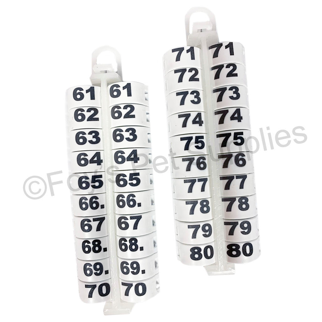 E-Z LOCKRINGS W/ NUMBERS 61 - 80 (10MM)