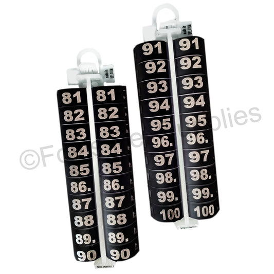 E-Z LOCKRINGS W/ NUMBERS 81 - 100 (10MM)