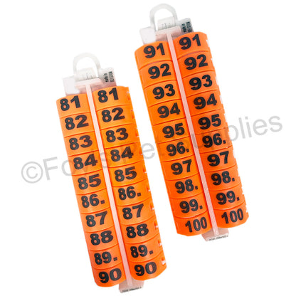 E-Z LOCKRINGS W/ NUMBERS 81 - 100 (10MM)