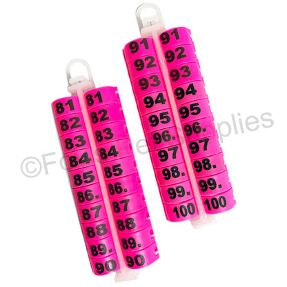 E-Z LOCKRINGS W/ NUMBERS 81 - 100 (10MM)